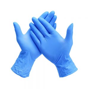 Blue Disposable Nitrile Examination Gloves