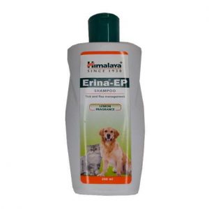 Erina-EP SHAMPOO 200 ML Tick & Flea Shampoo for Dogs & Cats, Lemon Fragrance
