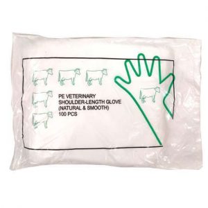 VETERINARY Full hand gloves (white) 300 GSM for Artificial Insemination/ Safety gloves / Protection plastic Gloves