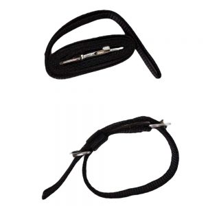 WOW COLLAR SET NYLON 0.75 INCH BLACK for Dogs/ Cats/ Pets