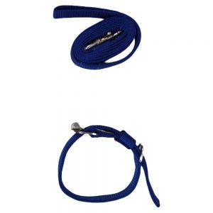 WOW COLLAR SET NYLON 0.75 INCH BLUE for Dogs/ Cats/ Pets