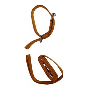 WOW COLLAR SET NYLON 0.75 INCH BROWN for Dogs/ Cats/ Pets