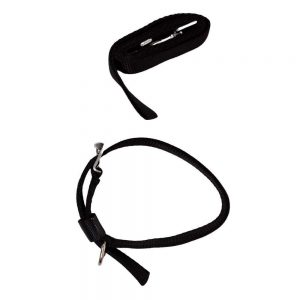 WOW COLLAR SET NYLON 1.0 INCH BLACK for Dogs/ Cats/ Pets