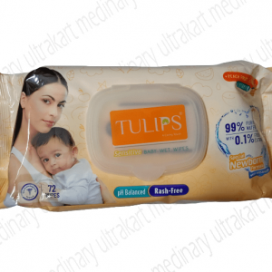 TULIPS BABY WIPES PEACH 72N