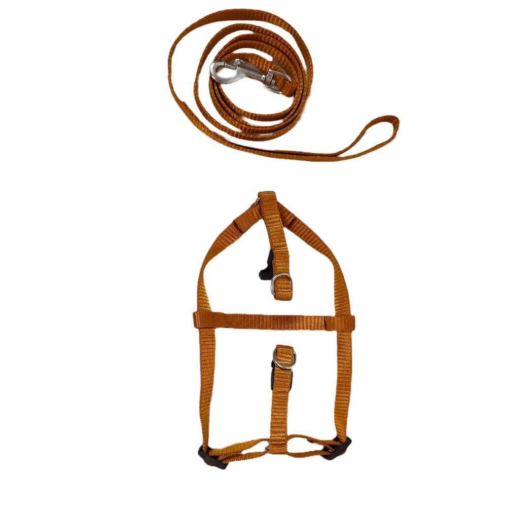 WOW BODY SET NYLON 0.5 INCH BROWN for Dogs/ Cats/ Pets