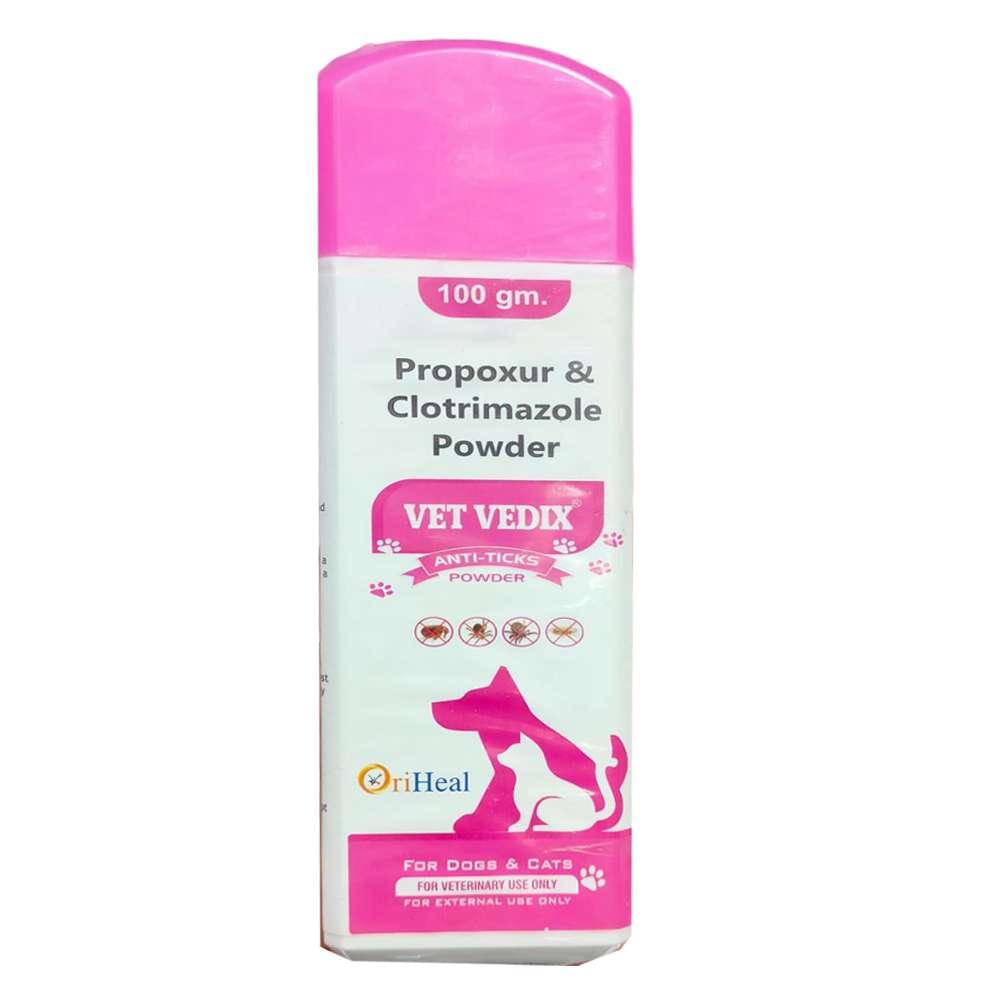 VET VEDIX Anti-ticks Powder for Dogs/ Cats/ Pets