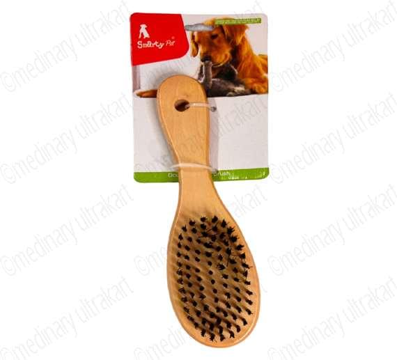 PIN BRUSH BAMBOO (GROOMING BRUSH) FOR PETS / DOGS / CATS BLACK MEDIUM