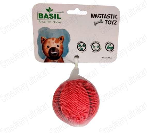 TOY TREAT BALL FOR PETS / DOGS / CATS RED