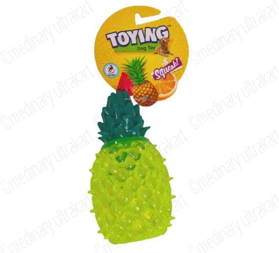 TOY FRUIT PINEAPPLE GREEN FOR PETS / DOGS / CATS