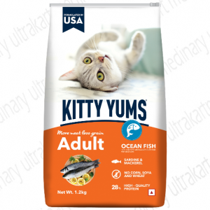 Kitty Yums Adult (+1 Year) Dry Cat Food, Ocean Fish, 1.2kg