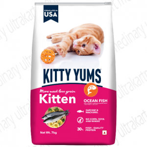 Kitty Yums Kitten(1-12 Months) Dry Cat Food, Ocean Fish, 7kg