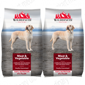 Wilderness Meat and Vegetables Adult Dog Food, 3 kg (Buy 1 Get 1 Free)
