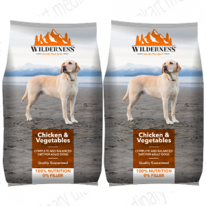 Wilderness Chicken and Vegetables Adult Dog Food, 3 kg ( Buy 1 Get 1 Free)