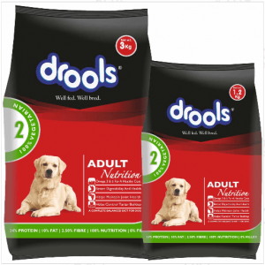 Drools 100% Vegetarian Adult Dry Dog Food, 3 kg + 1.2 kg Free