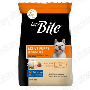 Let's Bite Active Puppy Dog Food 10kg (+1kg Extra Free Inside)