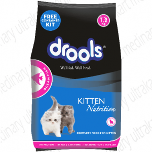 Drools Kitten(1-12 Months) Dry Cat Food, Ocean Fish, 1.2kg with Free Container