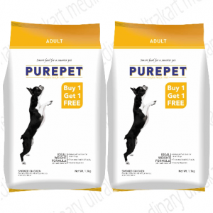 Purepet Smoked Chicken Adult Food, 1.1 kg (Buy 1 Get 1 Free)