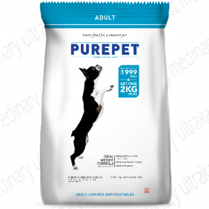Purepet Chicken and Veg Adult Dry Dog Food, 15kg (+2kg Extra Free Inside)