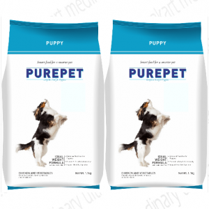 Purepet Chicken & Vegetable Puppy Dog Food, 1.1kg (Buy 1 Get 1 Free)