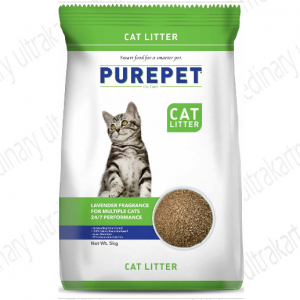 Purepet Clumping Lavender Fragrance Cat Litter (for Multiple Cats), 5kg