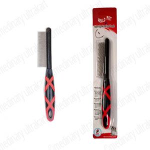COMB SINGLE SIDE FOR PETS / DOGS CATS AND OTHER FUR ANIMALS LARGE & RED