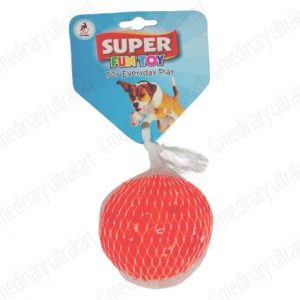 TOY SUPER SQUIZE BALL FOR PETS / DOGS / CATS ORANGE COLOUR