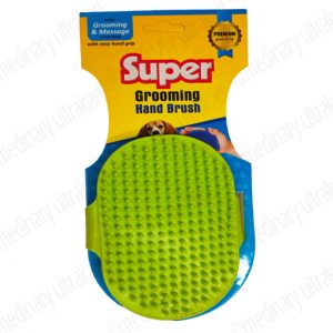 GROOMING HAND BRUSH FOR DOGS / CATS SMALL GREEN