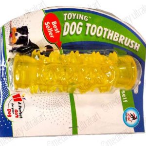 TOY TOOTH BRUSH FOR PETS/ DOGS/ CATS YELLOW COLOUR