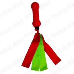 TOY DUMBELL WITH FRILL FOR PETS / DOGS / CATS RED