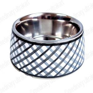 FEEDING BOWL (MELAMINE) FOR PETS / DOGS / CATS BLACK LARGE