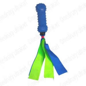 TOY DUMBELL WITH FRILL FOR PETS / DOGS / CATS BLUE